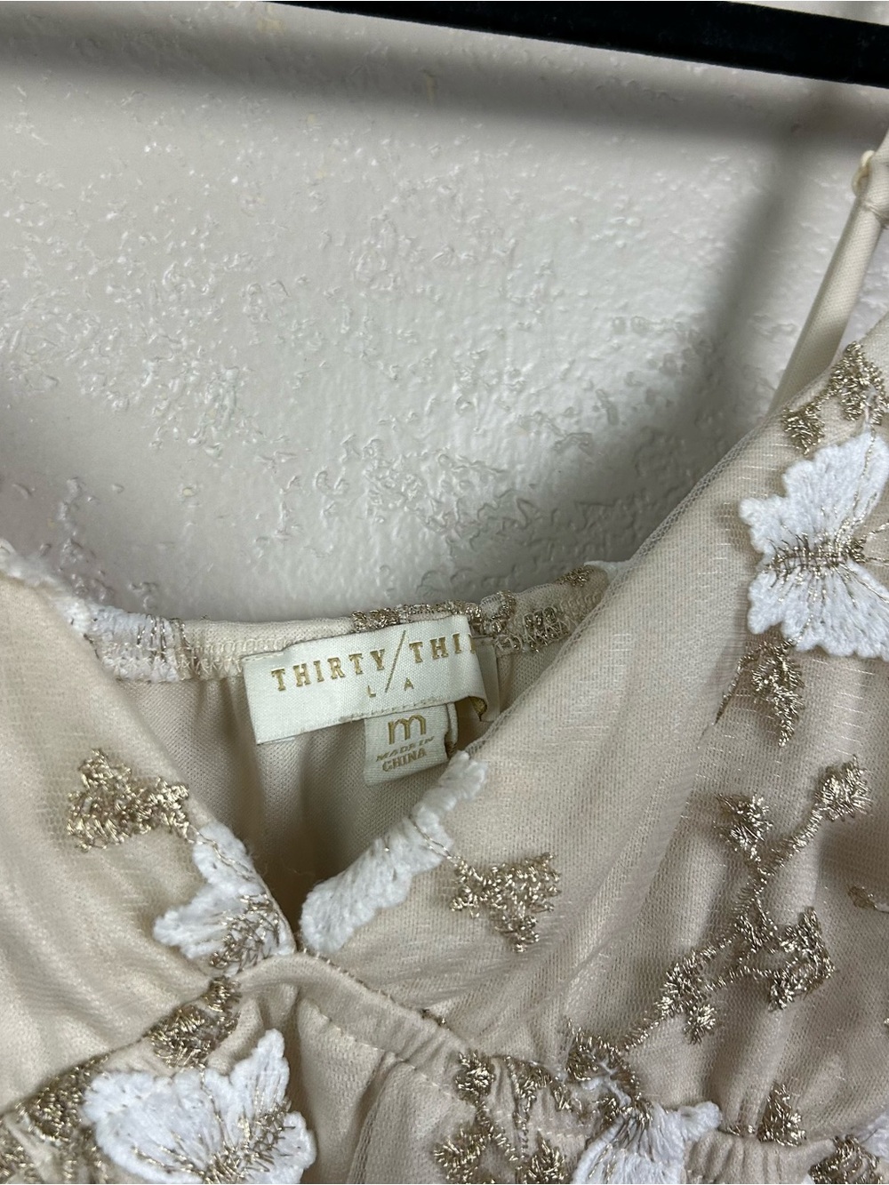 Choose 5 for $30 Beige Butterfly Embroidered Lace Camisole - Picture 3 of 13